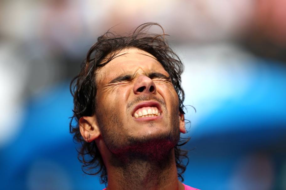 Lo spagnolo Rafael Nadal nella sfida con il sudafricano Kevin Anderson (GETTY IMAGES)